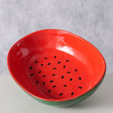 Hectarul - Bol oval verde/rosu din portelan 600 ml Melone Boltze